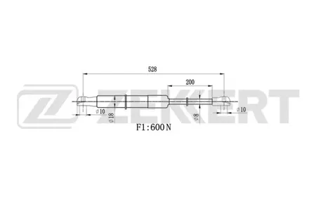 ZEKKERT GF2543 Амортизатор крышки багажника Renault Scenic III 08-