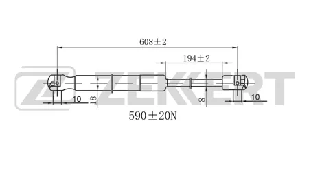 ZEKKERT GF2572 Амортизатор крышки багажника лев.прав. Geely Coolray (SX11) 19-