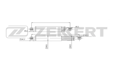 ZEKKERT GF2577 Амортизатор крышки багажника Porsche Cayenne 07-