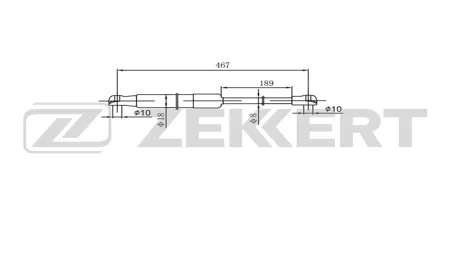 ZEKKERT GF2589 Амортизатор крышки багажника Peugeot 208 I 12-