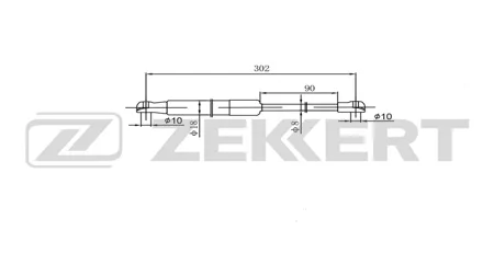 ZEKKERT GF2591 Амортизатор крышки багажника Renault Fluence 10-