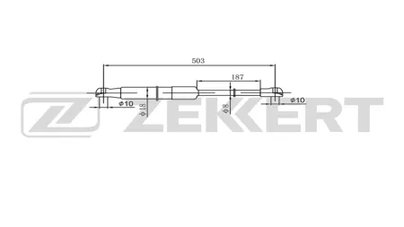 ZEKKERT GF2592 Амортизатор крышки багажника Toyota Prius (XW30) 08-