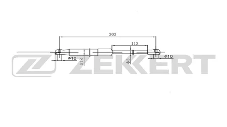ZEKKERT GF2596 Пружина газовая заднего стекла Chevrolet Captiva (C100, C140) 06-