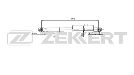ZEKKERT GF2603 Амортизатор крышки багажника BMW X1 (E84) 09-