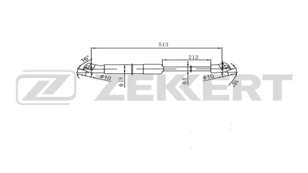 ZEKKERT GF2606 Амортизатор крышки багажника Nissan Murano (Z51) 07-