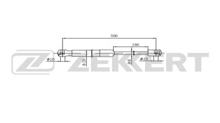 ZEKKERT GF2617 Амортизатор крышки багажника Mercedes GLK (X204) 08-