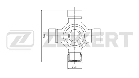 ZEKKERT KG1059 Крестовина карданного вала 24,05x88,50 Mercedes Sprinter 3,5-t (906) 06-, Sprinter 4,6-t (906) 06-, Sprinter 5-t (906) 06-