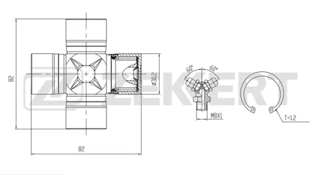 ZEKKERT KG1143 Крестовина карданного вала 30,18x82,00 Iveco Daily I, II 78-