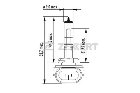 ZEKKERT LP1068 Лампа H27W2 12V 27W PGJ13