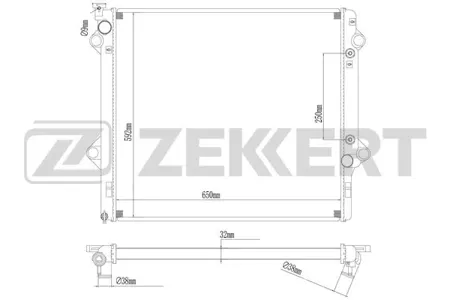 ZEKKERT MK1006 Радиатор двигателя Lexus GX 470 (UZJ120) 01-