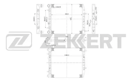 ZEKKERT MK1008 Радиатор охлаждения двигателя Seat Ibiza IV, V 06-, Skoda Fabia (6Y) 99-, VW Polo IV, V 01-