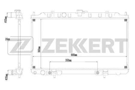 ZEKKERT MK1013 Радиатор двигателя Nissan Primera (P12, WP12) 02-