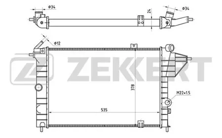 ZEKKERT MK1015 Радиатор двигателя Opel Vectra A 88-