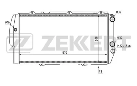 ZEKKERT MK1021 Радиатор двигателя Audi 100 II, III 76-, 200 I, II 79-