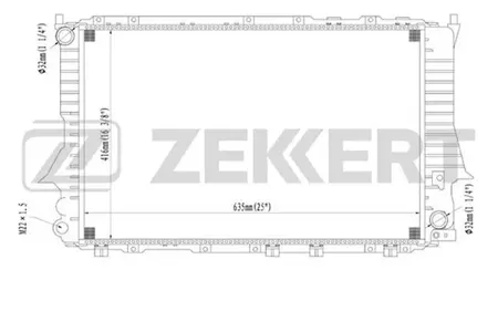 ZEKKERT MK1025 Радиатор двигателя Audi 100 92-, A6 94-