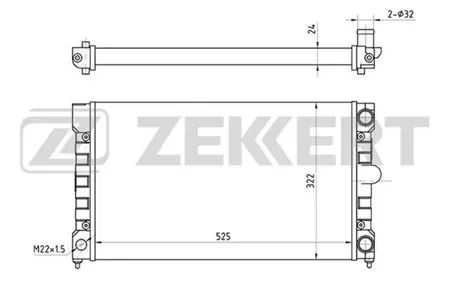 ZEKKERT MK1033 Радиатор двигателя VW Passat III, IV 88-