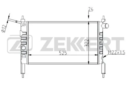 ZEKKERT MK1035 Радиатор двигателя Opel Astra F 91-