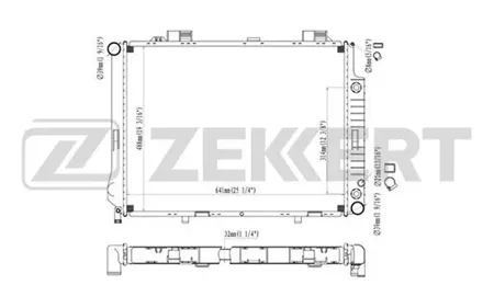 ZEKKERT MK1069 Радиатор двигателя Mercedes E-Class (210) 95-