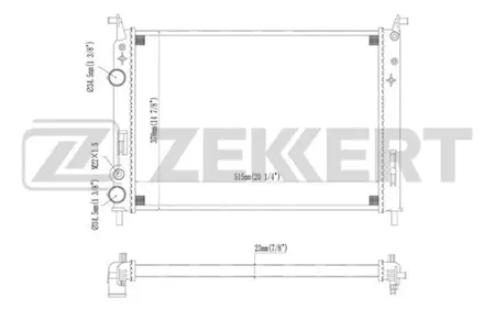 ZEKKERT MK1105 Радиатор двигателя Fiat Palio (178) 98-