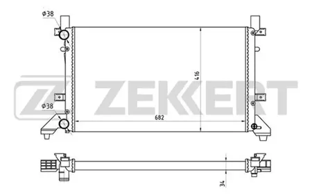 ZEKKERT MK1108 Радиатор двигателя VW LT 28-35 II 96-, 28-46 II 96-