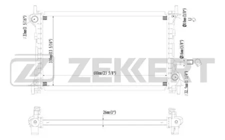 ZEKKERT MK1122 Радиатор двигателя Ford Focus 98-