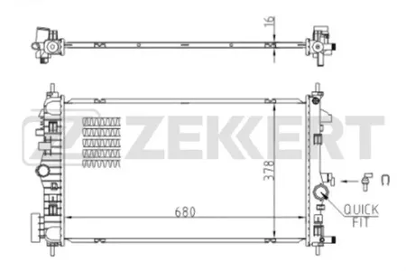 ZEKKERT MK1134 Радиатор двигателя Opel Insignia A 08-