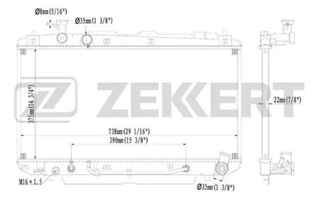 ZEKKERT MK1150 Радиатор двигателя Toyota Rav 4 (A20) 00-
