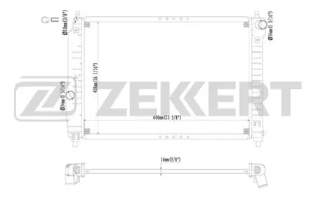 ZEKKERT MK1201 Радиатор двигателя Chevrolet Aveo (T200, T250, T255) 03-, Daewoo Aveo (KLAS) 02-