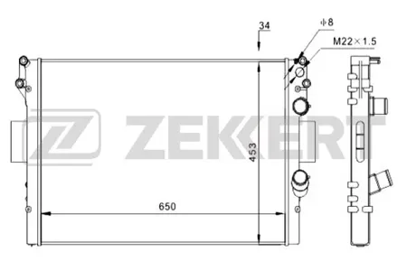 ZEKKERT MK1210 Радиатор охлаждения двигателя Iveco Daily III 99-