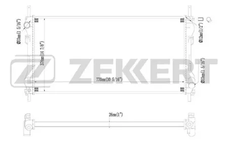 ZEKKERT MK1229 Радиатор двигателя Ford Transit VI 00-