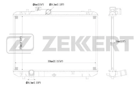 ZEKKERT MK1232 Радиатор двигателя Suzuki Swift (MZ, EZ) 05-