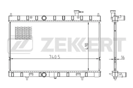 ZEKKERT MK1247 Радиатор двигателя Nissan X-Trail (T32) 13-