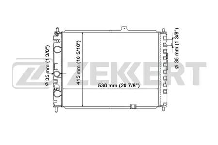 ZEKKERT MK1257 Радиатор двигателя Opel Ascona C 81-, Kadett D 81-