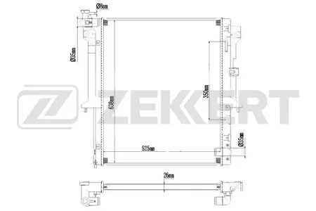 ZEKKERT MK1267 Радиатор двигателя Mitsubishi L200 IV 05-