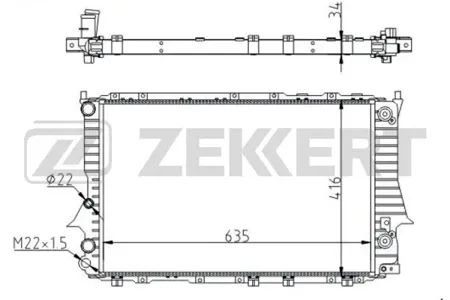 ZEKKERT MK1268 Радиатор двигателя Audi 100 IV 90-, A6 94-