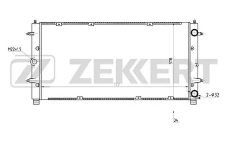 ZEKKERT MK1276 Радиатор двигателя VW TranSporter IV 90-