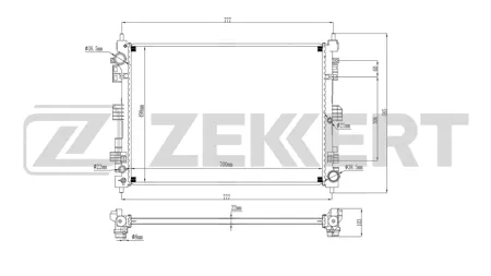 ZEKKERT MK1322 Радиатор двигателя Haval F7 19-, F7x 19- (замена для MK-1289)