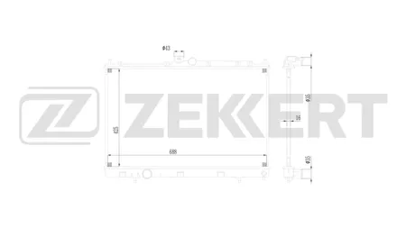ZEKKERT MK1375 Радиатор двигателя Mitsubishi Airtrek 02-