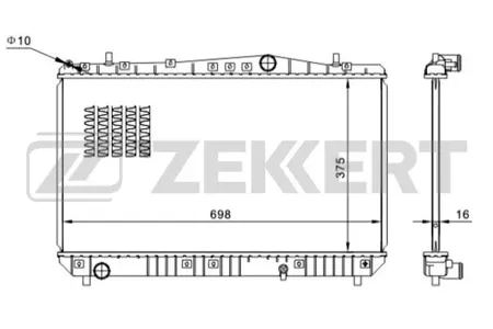 ZEKKERT MK1418 Радиатор двигателя Chevrolet Rezzo 05-