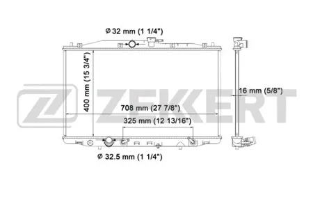 ZEKKERT MK1449 Радиатор двигателя Honda Accord VII 03-