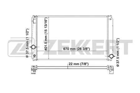 ZEKKERT MK1472 Радиатор охлаждения двигателя Toyota Rav 4 (A30) 06-, Rav 4 (A40) 12-