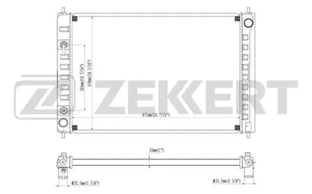 ZEKKERT MK1489 Радиатор двигателя Nissan Murano (Z51) 08-