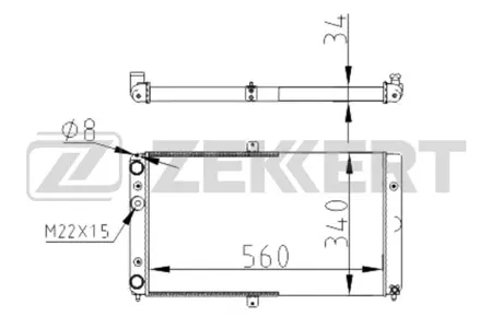 ZEKKERT MK1506 Радиатор двигателя Lada 110 95-, 111 96-, 112 95-