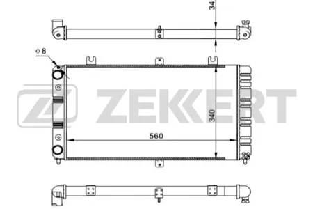 ZEKKERT MK1529 Радиатор двигателя Lada Priora 07-
