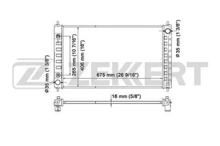 ZEKKERT MK1533 Радиатор охлаждения двигателя Nissan Teana (J32) 08-