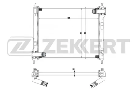 ZEKKERT MK1537 Радиатор охлаждения двигателя Nissan Juke (F15) 10-, Pulsar (C13) 15-