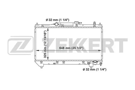 ZEKKERT MK1547 Радиатор двигателя Toyota Avensis (T220) 97-