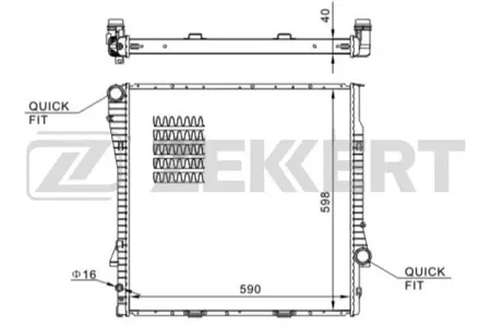 ZEKKERT MK1561 Радиатор двигателя BMW X5 (E53) 00-