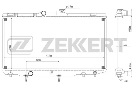 ZEKKERT MK1583 Радиатор двигателя Toyota Corolla (E100) 92-