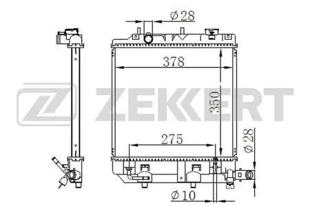 ZEKKERT MK1586 Радиатор двигателя Mazda Demio 00-